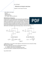 Aim: To Test Differentiator and Integrator Circuits Using Ua741op-Amp