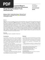 Compatibility of Lactated Ringer's Injection With 94 Selected Intravenous Drugs During Simulated Y-Site Administration