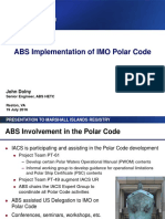 ABS Implementation of IMO Polar Code: John Dolny