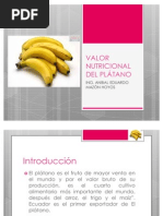 Valor Nutricional Del Plátano