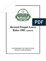 Revised Punjab Leave Rules 1981 Updated