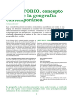 Clase 3 - 1 - BENEDETTI - Territorio, Concepto Clave de La Geografía Contemporanea