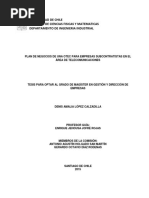 Plan de Negocios de Una Otec para Empresas Subcontratistas en El Area