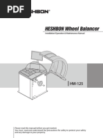 HESHBON Wheel Balancer: Installation/Operation & Maintenance Manual