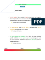 Cour 1 (Math Et Français) CM2 Fiches de Révision