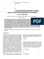 Determination of Groundwater Potential in Asaba, Nigeria Using Surface Geoelectric Sounding