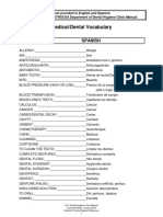 Medical - Dental Vocabulary