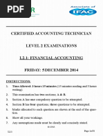 Certified Accounting Technician Level 2 Examinations L2.1: Financial Accounting Friday: 5 December 2014