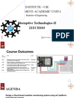 Institute - Uie Department-Academic Unit-1: Disruptive Technologies-II 21ECH103