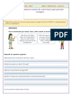 SESIÓN 2 de PERSONAL SOCIAL - Proponemos Normas de Convivencia para Prevenir Contagios - 4TO GRADO