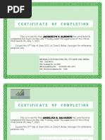 Certificate of Completion