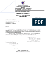 Department of Education: Permit To Conduct School Lac Session (Elementary)