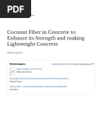 Coconut Fiber in Concrete To Enhance Its Strength and Making Lightweight Concrete