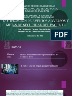 Notificacion de Eventos Adversos y Metas de Seguridad Del Paciente