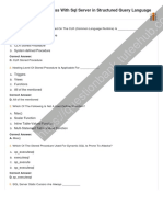 25 Question Set For Access With SQL Server in Structured Query Language (SQL)