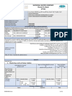 National Water Company Permit To Work (PTW) : 1. Plastering Work at Pump Station