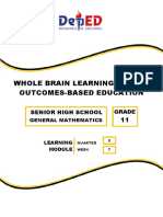 Whole Brain Learning System Outcomes-Based Education: Senior High School