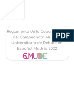 Reglamento Copa Másters CMUDE Madrid 2022