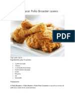 Receta Pollo Broaster Casero