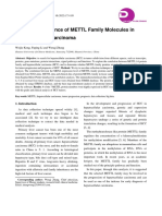 Clinical Significance of METTL Family Molecules in Hepatocellular Carcinoma