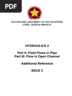 Fuild Flows in Pipe & Flow in Open Channel Additional Reference