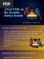 ANALYSIS On The Juvenile Justice System