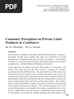 Consumer Perception On Private Label Products in Coimbatore