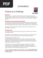 Poverty As A Challenge