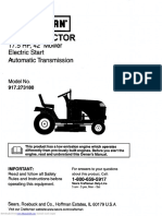 CRAFTSMAN 917273180 - Owners - Manual LT-2000 42 in DECK 17.5 HP