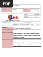 Research Topic Proposal F ORM: Bachelor of Science in Information Technology