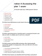 CCNA Exploration 4 Accessing The WAN - Chapter 1 Exam: Physical Layer Data Link Layer