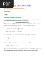 Relazione Sul Ciclo