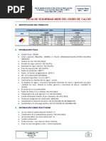 Hoja de Seguridad de La Cal