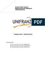 Presupuesto Unifranz