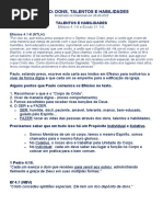 ESTUDO DONS, TALENTOS E HABILIDADES - TALENTOS E HABILIDADES - Ministrado Na Shammah em 26-06-2022