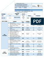 Agenda Semanal Del 07 Al 11 de Febrero Del 2022