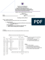 Learning Activity Sheets: Sirawai National High School-Annex (Piacan)