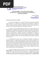 Apuntes Sobre La Curación de Contenido. en El Contexto de La Sistematización de La Información y La Gestión Del Conocimiento