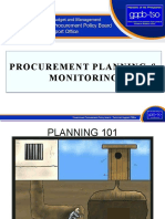 Procurement Planning & Monitoring