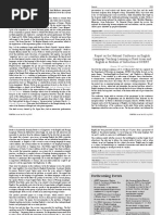 Report On The National Conference On English Language Teaching-Learning in Rural Areas and English As Medium of Instruction at NCERT