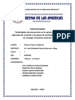 Actividades de Prevención en La Salud Colectiva, Aplicadas de Acuerdo A Las Guías de Actividad Deportiva en El Juego Recreativo Cultural