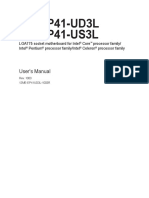 Motherboard Manual Ga-Ep41-Ud3l (Us3l) e