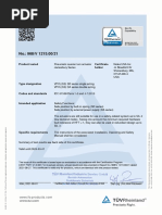 TUV Rheinland Certificate No 968-V1215.00-21 (Neles - Jamesbury Series Actuator)