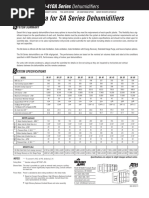 Data For SA Series Dehumidifiers