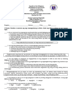 Fil9 Q3 Unang-Lagumang-Pagsusulit