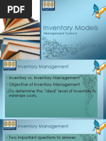 Topic 6 Inventory Models