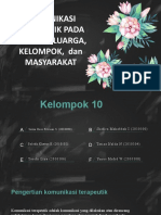 Komunikasi Terapeutik Pada Pasien Keluarga, Kelompok Dan Masyarakat