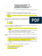 Cuestionario Auto Formacion Nivel Avanzado TSA 1 - 2018