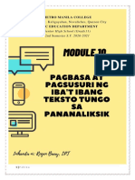 V63ybi2em - MODULE 10-Pagbasa-At-Pagsusuri-Ng-Ibat-Ibang-Teksto-Tungo-Sa-Pananaliksik