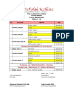 P2-P5 Exam Schedule